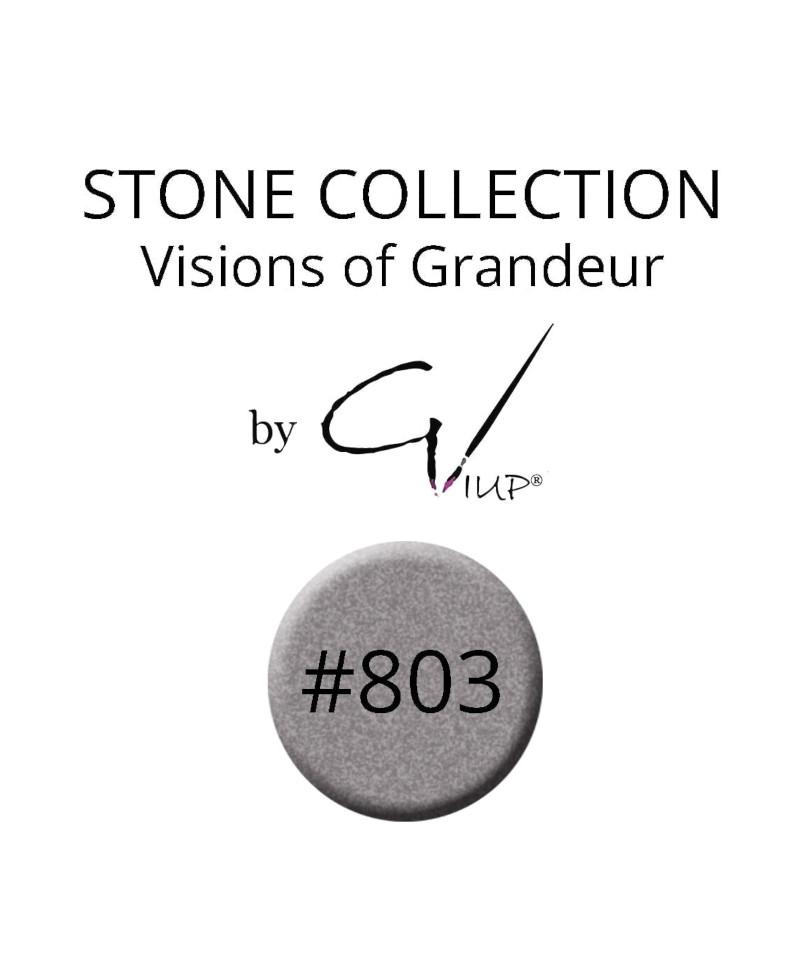 803 Stone Collection gelitrup by GIUP Grey Dark 3D Sugar effect glitter nail art 1